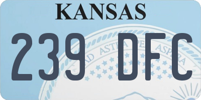 KS license plate 239DFC