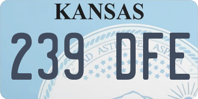KS license plate 239DFE