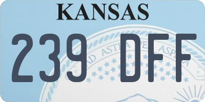 KS license plate 239DFF