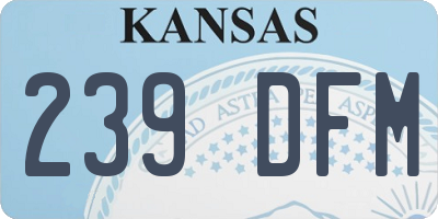 KS license plate 239DFM