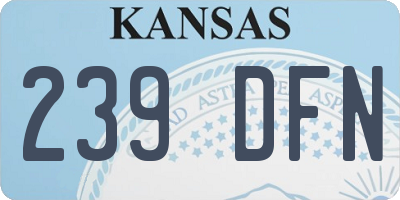 KS license plate 239DFN