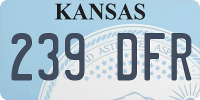 KS license plate 239DFR