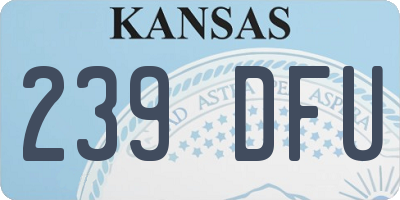KS license plate 239DFU