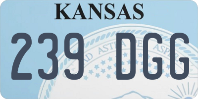 KS license plate 239DGG