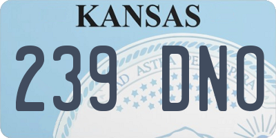 KS license plate 239DNO