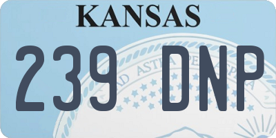 KS license plate 239DNP