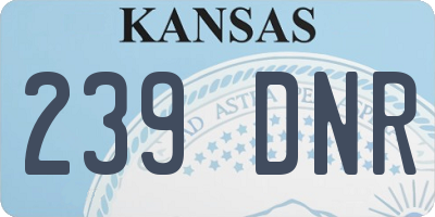 KS license plate 239DNR