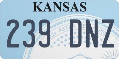 KS license plate 239DNZ