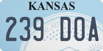 KS license plate 239DOA
