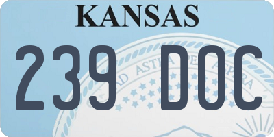 KS license plate 239DOC