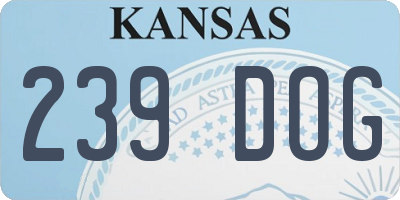 KS license plate 239DOG
