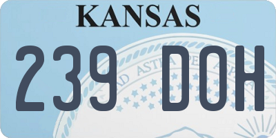 KS license plate 239DOH