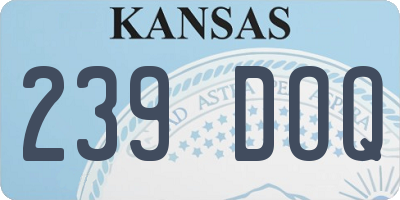 KS license plate 239DOQ