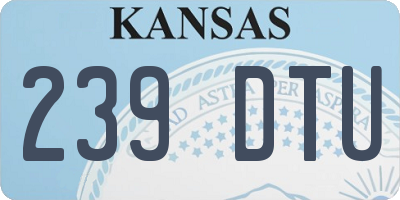 KS license plate 239DTU