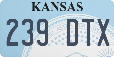 KS license plate 239DTX