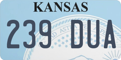 KS license plate 239DUA