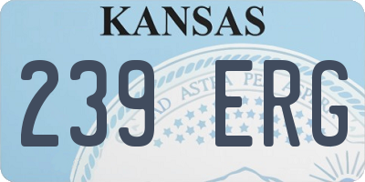 KS license plate 239ERG