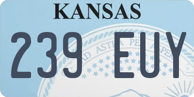 KS license plate 239EUY