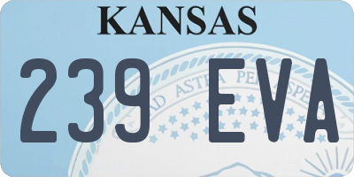 KS license plate 239EVA