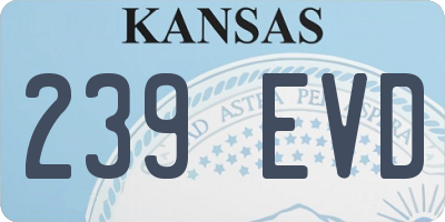 KS license plate 239EVD