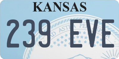 KS license plate 239EVE