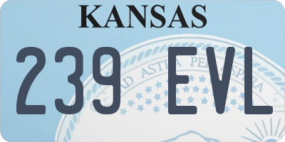KS license plate 239EVL