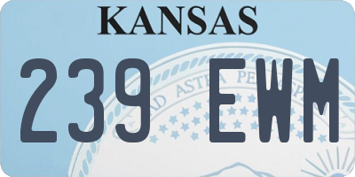 KS license plate 239EWM