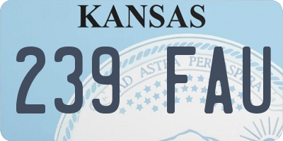 KS license plate 239FAU