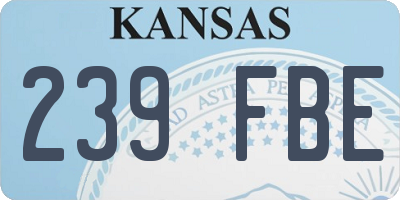KS license plate 239FBE