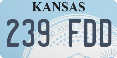 KS license plate 239FDD
