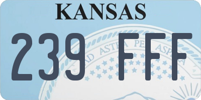 KS license plate 239FFF