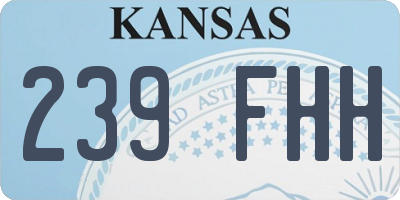 KS license plate 239FHH
