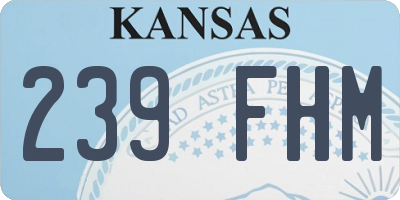 KS license plate 239FHM