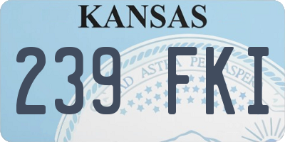 KS license plate 239FKI