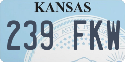 KS license plate 239FKW