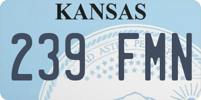KS license plate 239FMN