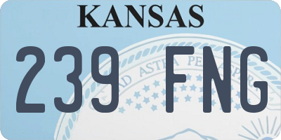 KS license plate 239FNG