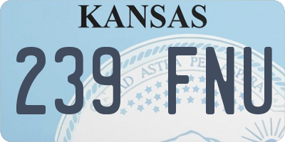 KS license plate 239FNU