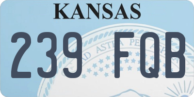 KS license plate 239FQB