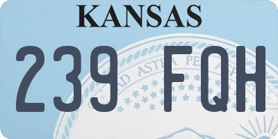 KS license plate 239FQH