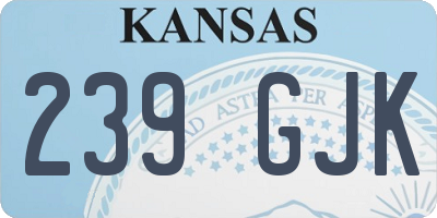 KS license plate 239GJK