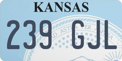 KS license plate 239GJL