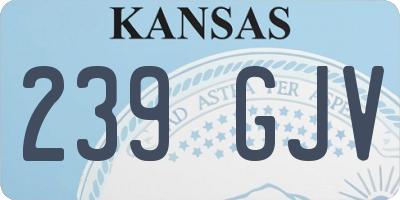 KS license plate 239GJV