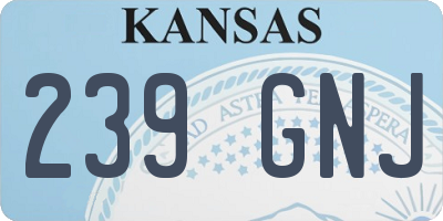 KS license plate 239GNJ