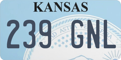 KS license plate 239GNL