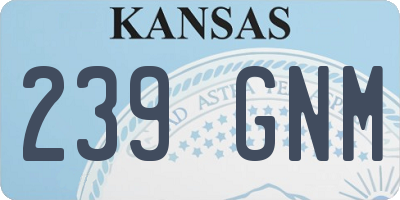 KS license plate 239GNM