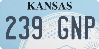 KS license plate 239GNP