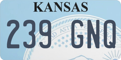 KS license plate 239GNQ