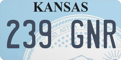 KS license plate 239GNR