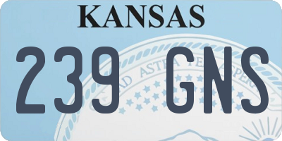 KS license plate 239GNS